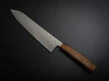 Load image into Gallery viewer, KICHIJI 440C HAMMERED DAMASCUS GYUTO 210MM OAK/BAIKOKU HANDLE