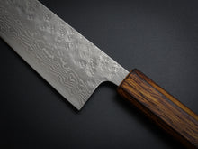 Load image into Gallery viewer, KICHIJI 440C HAMMERED DAMASCUS GYUTO 210MM OAK/BAIKOKU HANDLE