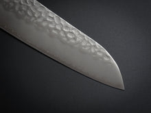 Load image into Gallery viewer, KICHIJI AUS-8 HAMMERED SANTOKU KNIFE 180MM BROWN PAKKA HANDLE