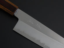 Load image into Gallery viewer, HADO JUNPAKU SHIROGAMI-1 STAINLESS CLAD SANTOKU 180MM URUSHI OAKWOOD HANDLE**