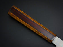 Load image into Gallery viewer, HADO JUNPAKU SHIROGAMI-1 STAINLESS CLAD SANTOKU 180MM URUSHI OAKWOOD HANDLE**