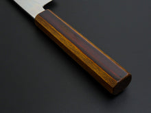 Load image into Gallery viewer, HADO JUNPAKU SHIROGAMI-1 STAINLESS CLAD SANTOKU 180MM URUSHI OAKWOOD HANDLE**