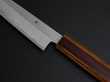 Load image into Gallery viewer, HADO JUNPAKU SHIROGAMI-1 STAINLESS CLAD PETTY 150MM URUSHI OAKWOOD HANDLE**