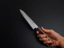 Load image into Gallery viewer, HADO JUNPAKU SHIROGAMI-1 STAINLESS CLAD PETTY 150MM URUSHI OAKWOOD HANDLE**