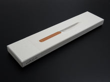 Load image into Gallery viewer, HADO JUNPAKU SHIROGAMI-1 STAINLESS CLAD PETTY 150MM URUSHI OAKWOOD HANDLE**
