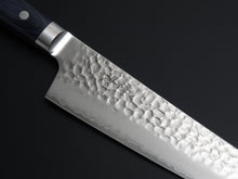 Load image into Gallery viewer, OUL AUS-10 HAMMERED KIRITSUKE GYUTO 190MM BLUE PAKKA HANDLE