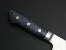 Load image into Gallery viewer, OUL AUS-10 HAMMERED KIRITSUKE GYUTO 190MM BLUE PAKKA HANDLE