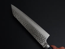 Load image into Gallery viewer, OUL AUS-10 HAMMERED KIRITSUKE GYUTO 190MM BLUE PAKKA HANDLE