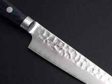 Load image into Gallery viewer, OUL AUS-10 HAMMERED KIRITSUKE PETTY 140MM BLUE PAKKA HANDLE