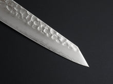 Load image into Gallery viewer, OUL AUS-10 HAMMERED KIRITSUKE PETTY 140MM BLUE PAKKA HANDLE