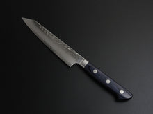 Load image into Gallery viewer, OUL AUS-10 HAMMERED KIRITSUKE PETTY 140MM BLUE PAKKA HANDLE
