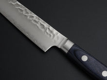 Load image into Gallery viewer, OUL AUS-10 HAMMERED KIRITSUKE PETTY 140MM BLUE PAKKA HANDLE