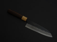 Load image into Gallery viewer, TSUNEHISA AOGAMI SUPER CORE STAINLESS CLAD TSUCHIME KUROUCHI SANTOKU 170MM ROSEWOOD HANDLE