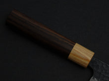 Load image into Gallery viewer, TSUNEHISA AOGAMI SUPER CORE STAINLESS CLAD TSUCHIME KUROUCHI SANTOKU 170MM ROSEWOOD HANDLE