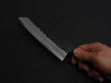 Load image into Gallery viewer, TSUNEHISA AOGAMI SUPER CORE STAINLESS CLAD TSUCHIME KUROUCHI SANTOKU 170MM ROSEWOOD HANDLE