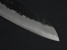 Load image into Gallery viewer, KICHIJI AOGAMI SUPER KUROUCHI NASHIJI SANTOKU 170MM ROSEWOOD HANDLE*