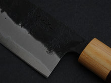 Load image into Gallery viewer, KICHIJI AOGAMI SUPER KUROUCHI NASHIJI SANTOKU 170MM ROSEWOOD HANDLE*