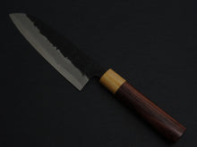 Load image into Gallery viewer, KICHIJI AOGAMI SUPER KUROUCHI NASHIJI SANTOKU 170MM ROSEWOOD HANDLE*