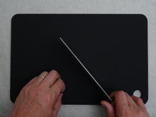 Load image into Gallery viewer, ASAHI MATTE BLACK RUBBER CHOPPING BOARD 370 x 245 x 8mm**