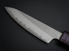 Load image into Gallery viewer, KICHIJI SHIROGAMI-1 STAINLESS CLAD PARING 80MM URUSHI/LACQUERED OCTAGONAL OAK HANDLE*