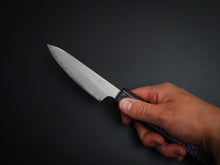 Load image into Gallery viewer, KICHIJI SHIROGAMI-1 STAINLESS CLAD PARING 80MM URUSHI/LACQUERED OCTAGONAL OAK HANDLE*