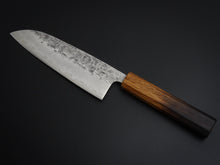 Load image into Gallery viewer, KICHIJI SLD WASHIJI SANTOKU OCTAGONAL BURNT OAKWOOD HANDLE*