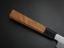 Load image into Gallery viewer, HATSUKOKORO AOGAMI-1 DAMASCUS SUJIHIKI 240MM WITH OCTAGONAL WALNUT HANDLE FORGED BY SATOSHI NAKAGAWA