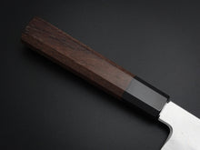 Load image into Gallery viewer, HATSUKOKORO AOGAMI-1 DAMASCUS KIRITSUKE BUNKA 180MM WITH OCTAGONAL WALNUT HANDLE FORGED BY SATOSHI NAKAGAWA