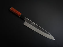 Load image into Gallery viewer, HATSUKOKORO SHIROGAMI-3 HONYAKI GYUTO 240MM WITH KARIN/QUINCE HANDLE FORGED BY SATOSHI NAKAGAWA