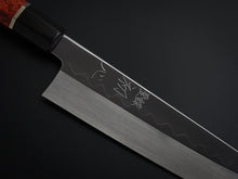 Load image into Gallery viewer, HATSUKOKORO SHIROGAMI-3 HONYAKI GYUTO 240MM WITH KARIN/QUINCE HANDLE FORGED BY SATOSHI NAKAGAWA