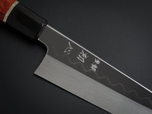 Load image into Gallery viewer, HATSUKOKORO SHIROGAMI-3 HONYAKI GYUTO 210MM WITH KARIN/QUINCE HANDLE FORGED BY SATOSHI NAKAGAWA