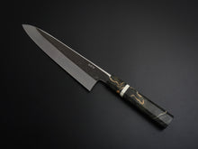 Load image into Gallery viewer, HATSUKOKORO SHIROGAMI-3 HONYAKI GYUTO 210MM WITH STABILIZED HANDLE FORGED BY SATOSHI NAKAGAWA