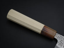 Load image into Gallery viewer, KICHIJI SHIROGAMI-1 / STAINLESS CLAD HAMMERED SANTOKU 165MM OCTAGONAL HANDLE