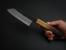 Load image into Gallery viewer, HADO SUMI SHIROGAMI-2 KO-SANTOKU 110MM BURNT OAKWOOD HANDLE**