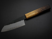 Load image into Gallery viewer, HADO SUMI SHIROGAMI-2 KO-SANTOKU 110MM BURNT OAKWOOD HANDLE**