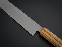 Load image into Gallery viewer, KICHIJI ALL AUS-8 STAINLESS YANAGIBA 240MM OCTAGONAL OAK WOOD HANDLE