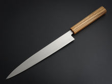 Load image into Gallery viewer, KICHIJI ALL AUS-8 STAINLESS YANAGIBA 240MM OCTAGONAL OAK WOOD HANDLE