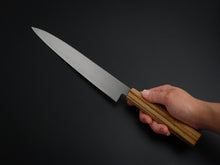 Load image into Gallery viewer, KICHIJI ALL AUS-8 STAINLESS YANAGIBA 240MM OCTAGONAL OAK WOOD HANDLE