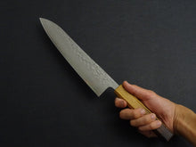 Load image into Gallery viewer, OUL SLD WASHIJI STAINLESS CLAD GYUTO 240MM BURNT OAK HANDLE