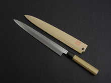 Load image into Gallery viewer, KICHIJI JOSAKU LEFT HANDED YANAGIBA 300MM OCTAGONAL MAGNOLIA HANDLE