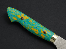 Load image into Gallery viewer, NIGARA SG2 MIGAKI HAMMERED SANTOKU 180MM ACRYLIC HANDLE (BLUE)