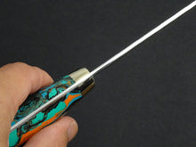 Load image into Gallery viewer, NIGARA SG2 MIGAKI HAMMERED SANTOKU 180MM TURQUOISE HANDLE