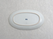 Load image into Gallery viewer, HASAMIYAKI BLUE BLUME OVAL PLATE**