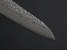 Load image into Gallery viewer, OUL SHIROGAMI 2 STAINLESS CLAD HAMMERED GYUTO 210MM OCTAGONAL MAGNOLIA WOOD HANDLE