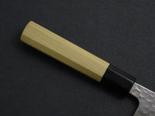Load image into Gallery viewer, OUL SHIROGAMI 2 STAINLESS CLAD HAMMERED GYUTO 210MM OCTAGONAL MAGNOLIA WOOD HANDLE