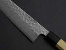 Load image into Gallery viewer, OUL SHIROGAMI 2 STAINLESS CLAD HAMMERED GYUTO 210MM OCTAGONAL MAGNOLIA WOOD HANDLE