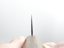 Load image into Gallery viewer, OUL AOGAMI SUPER KUROUCHI NASHIJI STAINLESS CLAD SANTOKU 170MM BLACK OAK HANDLE