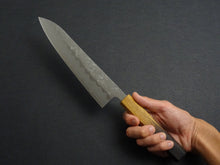 Load image into Gallery viewer, OUL GINSAN NASHIJI GYUTO 210MM OCTAGONAL BURNT OAKWOOD HANDLE