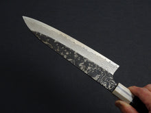 Load image into Gallery viewer, HATSUKOKORO SLD KUROUCHI BLAST GYUTO 210MM WHITE BUFFALO EBONY HANDLE