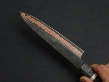 Load image into Gallery viewer, HATSUKOKORO YOROKOBI SLD RAINBOW DAMASCUS KUROUCHI PETTY 150MM BIRCH STABILIZED HANDLE